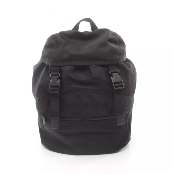 SAINT LAURENT Rucksack Backpack A Nylon leather Black NEW Women - Picture 1 of 5
